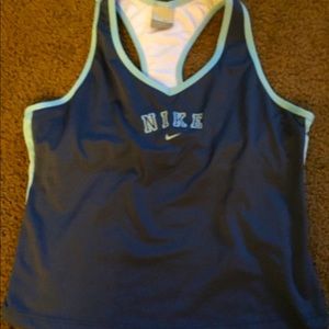 Nike brand sports bra tank size xl blue exercise